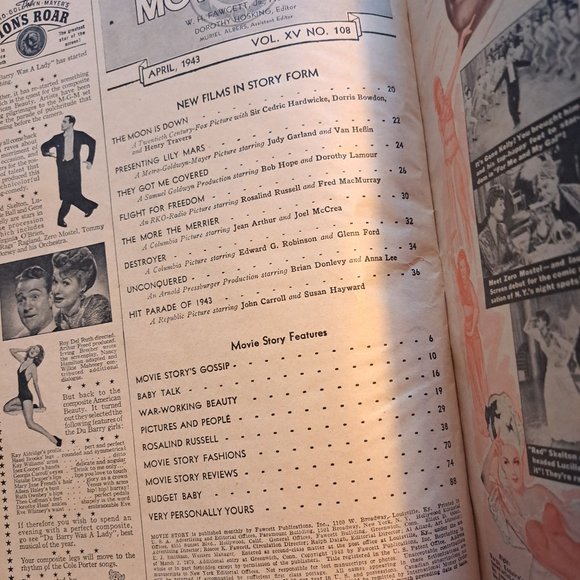 Vintage April 1943 Movie Story magazine.. - Picture 4 of 6